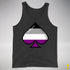 Asexual Pride 8-Bit Pixel Ace of Spades Premium Tank Top - Charcoal Triblend